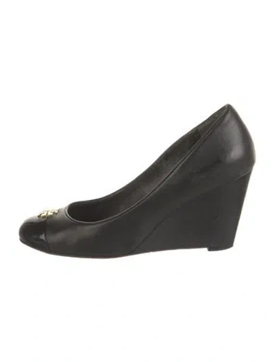 Pre-owned Tory Burch Leather Pumps In Blue