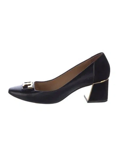 Pre-owned Tory Burch Leather Pumps In Blue