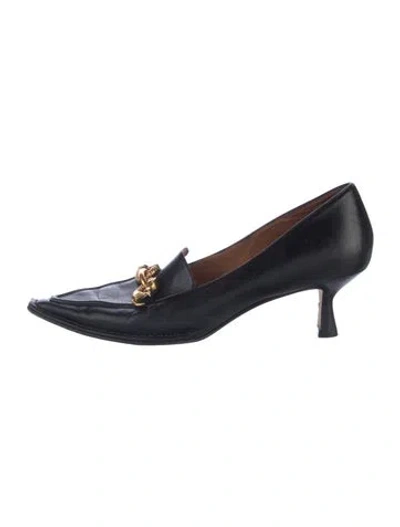 Pre-owned Tory Burch Leather Pumps In Blue
