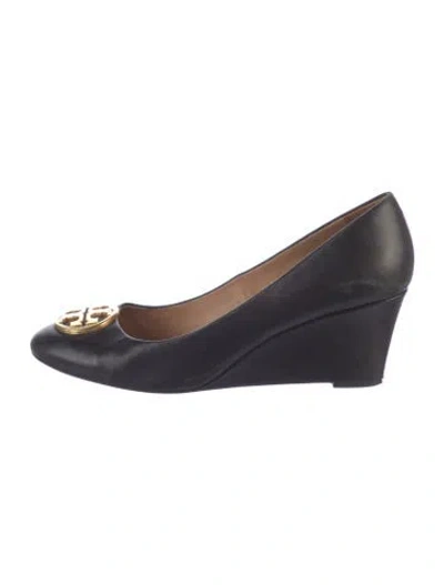 Pre-owned Tory Burch Leather Pumps In Blue