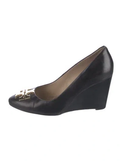 Pre-owned Tory Burch Leather Pumps In Blue