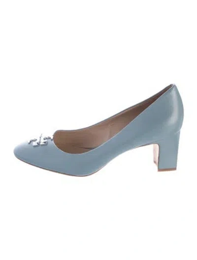 Pre-owned Tory Burch Leather Pumps In Blue