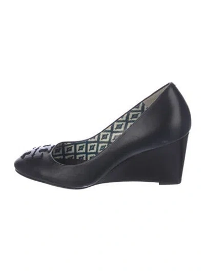 Pre-owned Tory Burch Leather Pumps In Blue