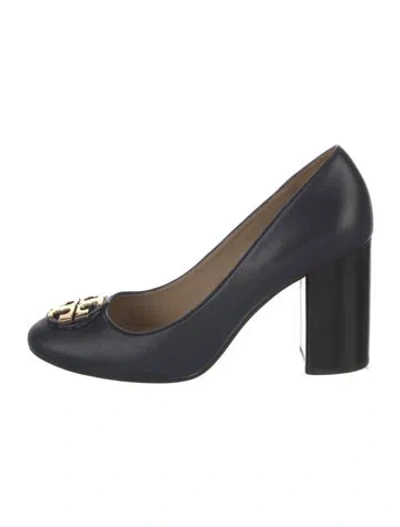Pre-owned Tory Burch Leather Pumps In Blue