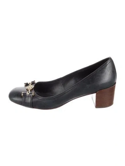 Pre-owned Tory Burch Leather Pumps In Blue