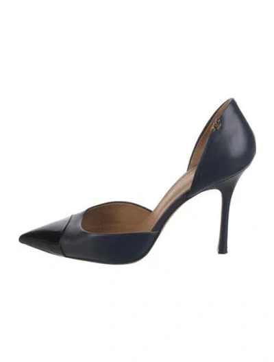 Pre-owned Tory Burch Leather Pumps In Blue