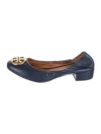 Pre-owned Tory Burch Leather Pumps In Blue