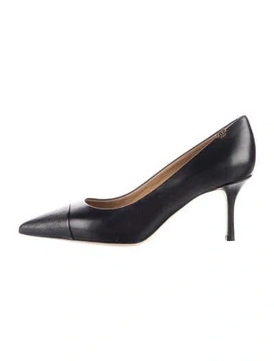 Pre-owned Tory Burch Leather Pumps In Blue