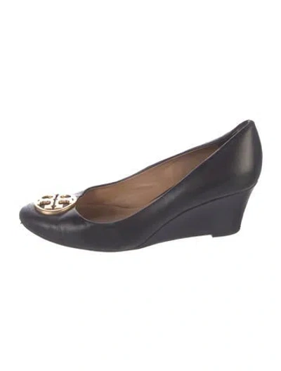 Pre-owned Tory Burch Leather Pumps In Blue