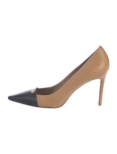 Pre-owned Tory Burch Leather Pumps In Brown