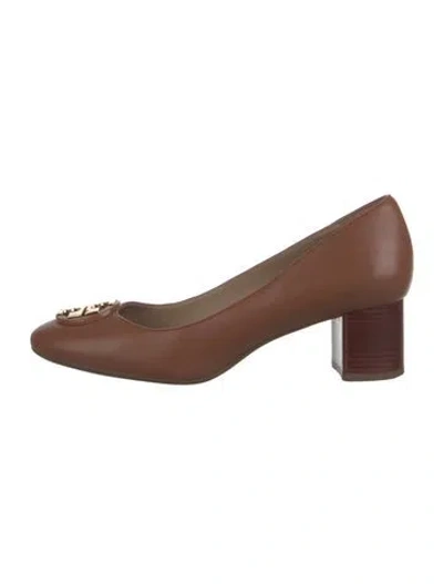 Pre-owned Tory Burch Leather Pumps In Brown
