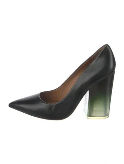 Pre-owned Tory Burch Leather Pumps In Green