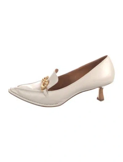 Pre-owned Tory Burch Leather Pumps In Grey