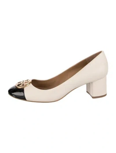 Pre-owned Tory Burch Leather Pumps In Neutral