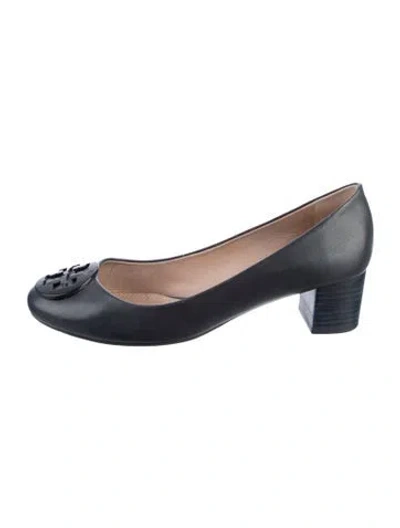 Pre-owned Tory Burch Leather Pumps In Silver