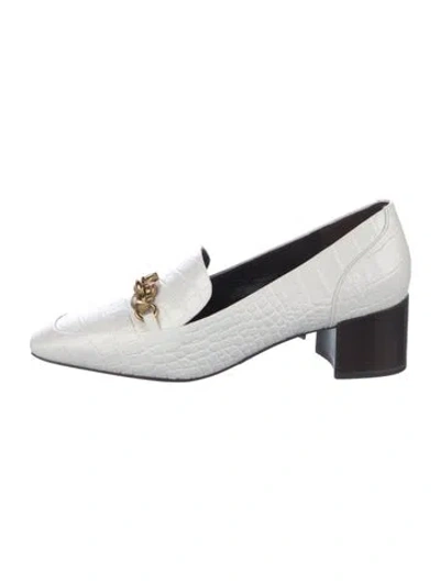 Pre-owned Tory Burch Leather Pumps In White