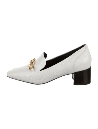 Pre-owned Tory Burch Leather Pumps In White
