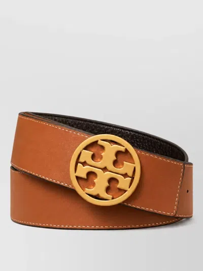 Tory Burch Leather Reversible Belt In Brown