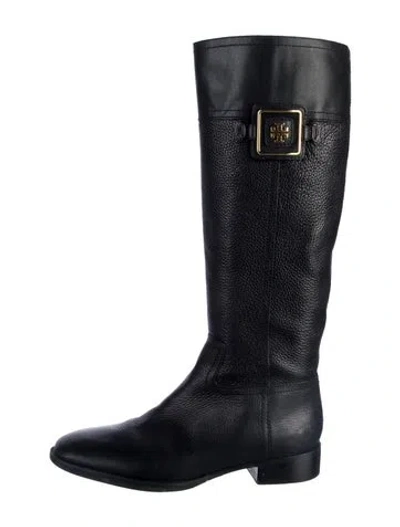 Pre-owned Tory Burch Leather Riding Boots In Multi