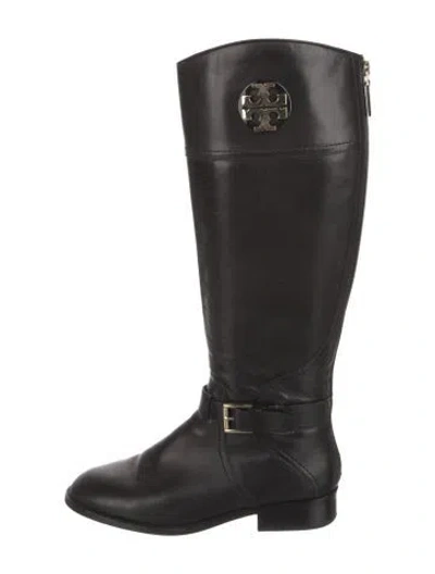Pre-owned Tory Burch Leather Riding Boots In Multi