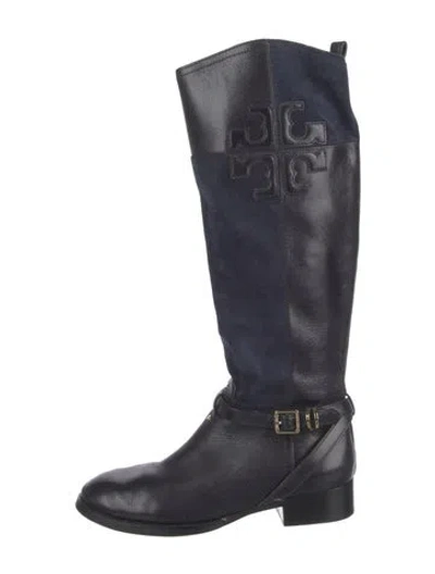 Pre-owned Tory Burch Leather Riding Boots In Multi