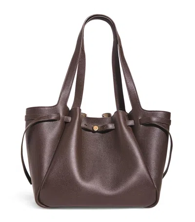 Tory Burch Leather Romy Tote Bag In Brown