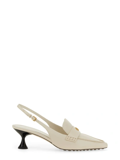 Tory Burch Leather Sandal In White