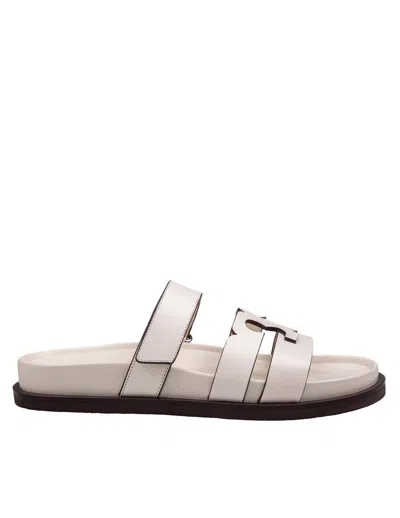 Tory Burch Leather Sandal In Beige
