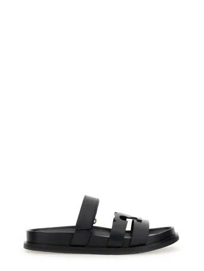 Tory Burch Leather Sandal In Black