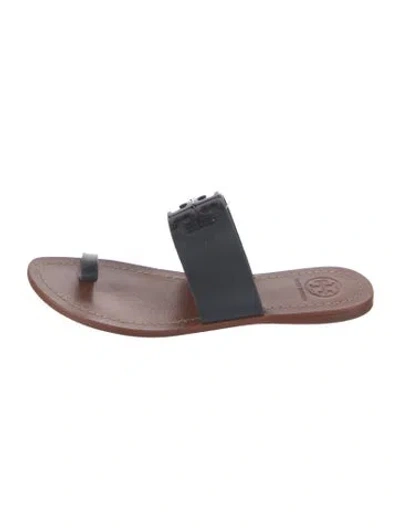 Pre-owned Tory Burch Leather Sandals In Blue