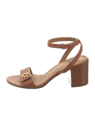 Pre-owned Tory Burch Leather Sandals In Brown