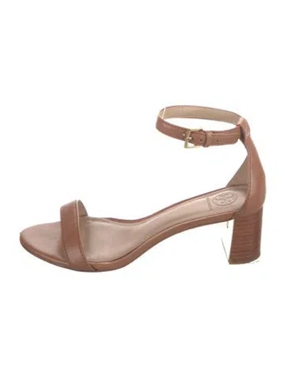 Pre-owned Tory Burch Leather Sandals In Brown