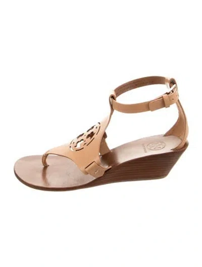 Pre-owned Tory Burch Leather Sandals In Brown