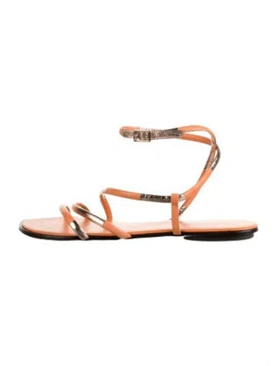 Pre-owned Tory Burch Leather Sandals In Orange