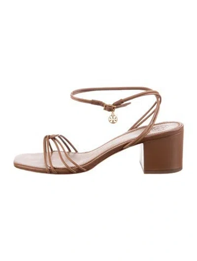 Pre-owned Tory Burch Leather Sandals In Transparent