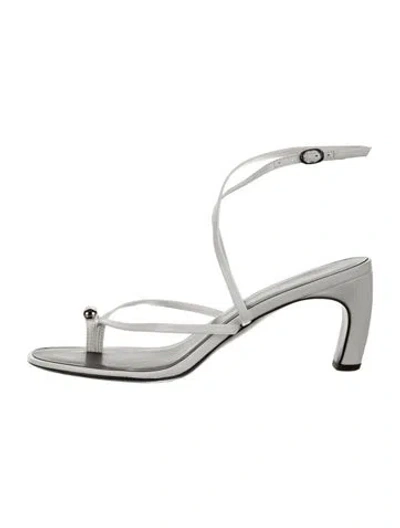 Pre-owned Tory Burch Leather Sandals In White