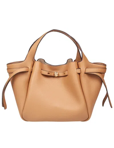 Tory Burch Leather Satchel Bag In Brown