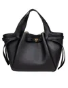 Tory Burch Romy Pebbled Satchel With Removable Shoulder Strap In Black