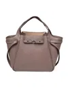 Tory Burch Leather Satchel Bag In Brown