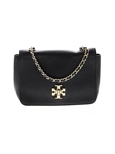 Pre-owned Tory Burch Leather Satchel In Black
