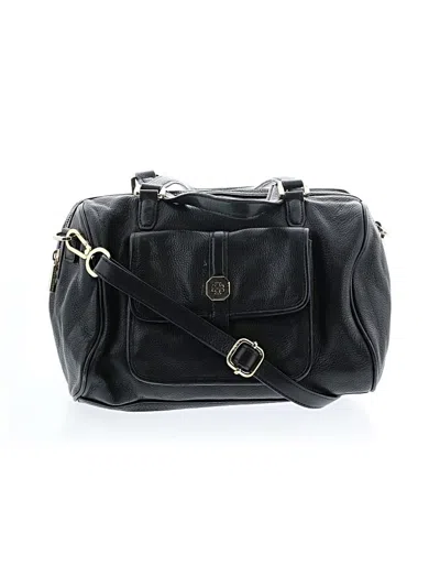 Pre-owned Tory Burch Leather Satchel In Black