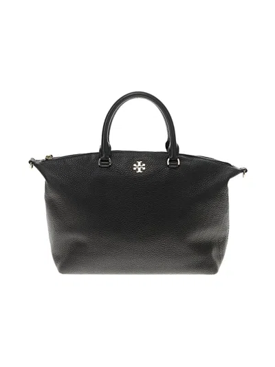 Pre-owned Tory Burch Leather Satchel In Black