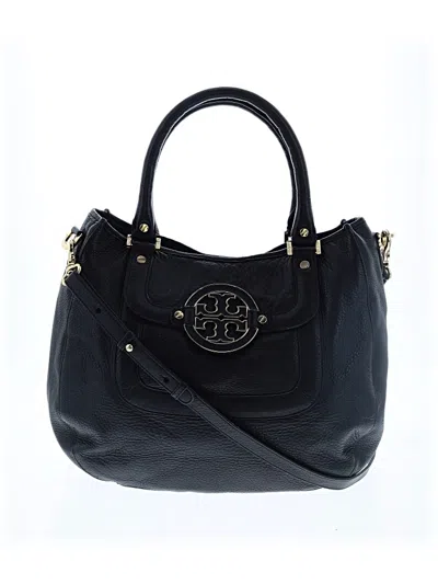 Pre-owned Tory Burch Leather Satchel In Black