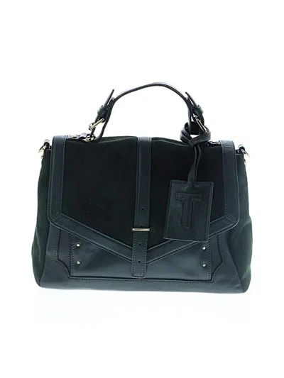 Pre-owned Tory Burch Leather Satchel In Black