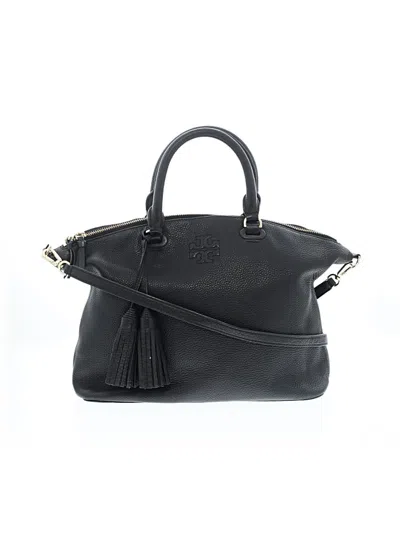 Pre-owned Tory Burch Leather Satchel In Black
