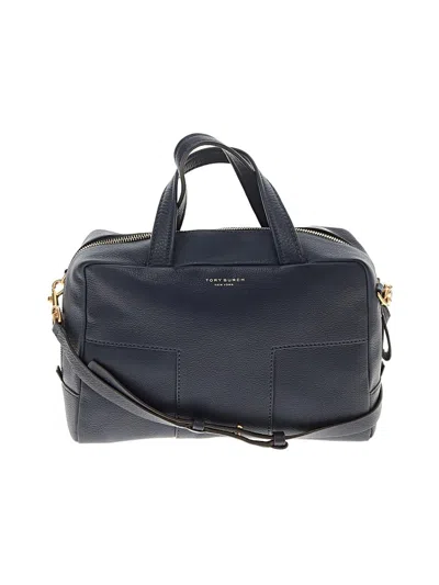 Pre-owned Tory Burch Leather Satchel In Blue