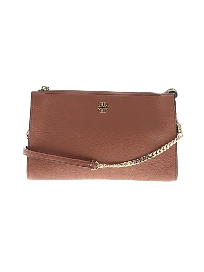 Pre-owned Tory Burch Leather Satchel In Brown