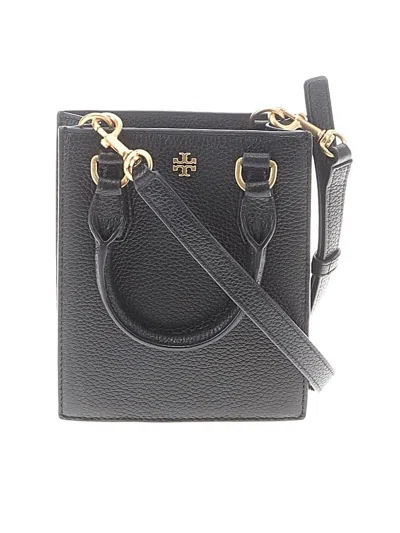 Pre-owned Tory Burch Leather Satchel In Gray