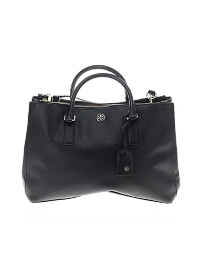 Pre-owned Tory Burch Leather Satchel In Green
