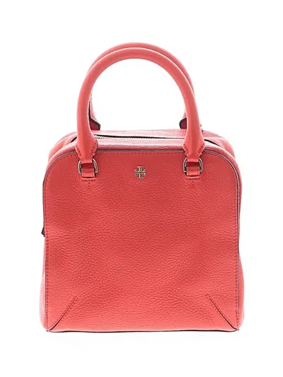 Pre-owned Tory Burch Leather Satchel In Red